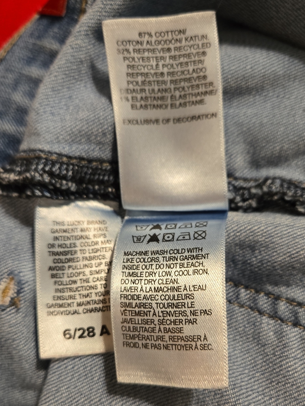 Lucky Brand Jeans Stevie High Rise Flare Size 6/28 - Picture 6 of 6